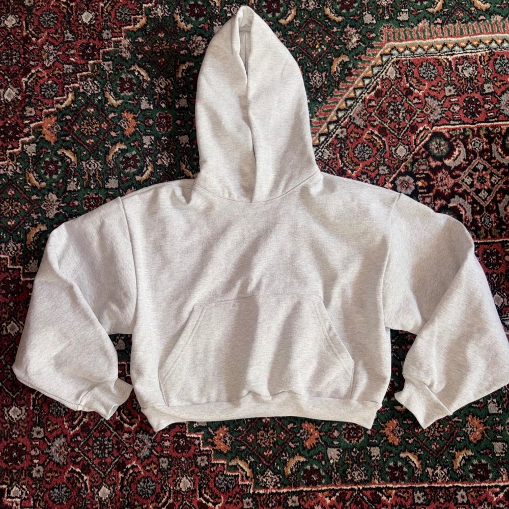 Los Angeles Apparel HF09 Heavy Fleece Hoodie 14oz USA Cotton Boxy Fit Grey